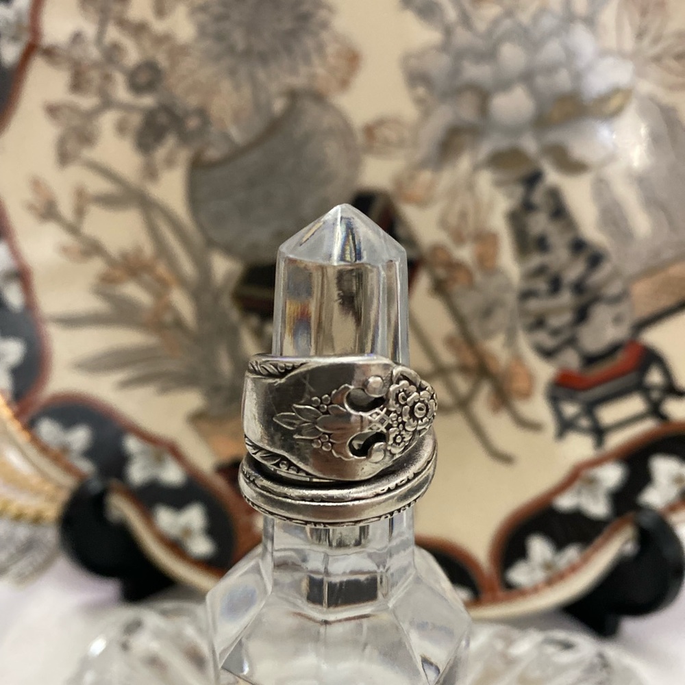Handmade Holmes And Edwards Silver Wrap Spoon Ring